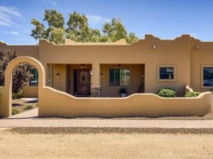 front view of southwestern style home